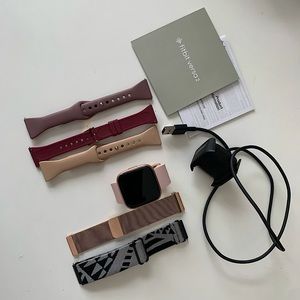 Fitbit Versa 2 with FREE bonus bands (Rose Gold)